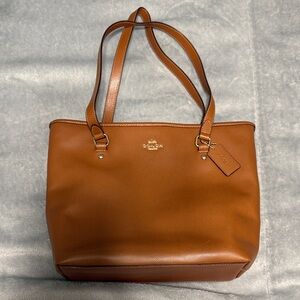 Coach Tan Leather Tote Bag